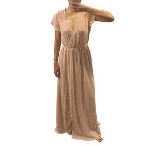 Lulu's Women "Lost in the Moment" Blush Maxi Dress Size Small